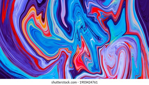 Modern abstract background. Fluid art. Liquid marble texture. Acrylic paints pour vector design. Contemporary art.