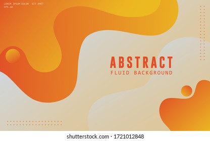 modern abstract background, fluid color shape, fluid orange gradient wallpaper design template.