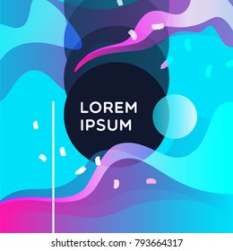 Modern abstract background. Fluid and geometric shapes composition. Vector illustration futuristic design.