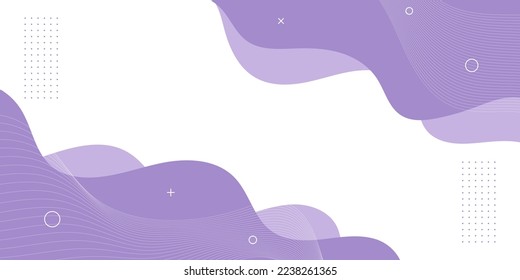 Modern Abstract Background with Fluid Liquid Waves Soft White Purple Pastel Color