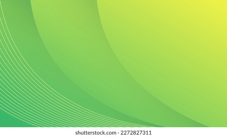 Modern Abstract Background Fluid Liquid Wave Lines and Yellow Green Gradient Color