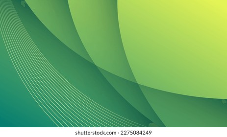 Modern Abstract Background Fluid Liquid Wave Lines and Green Yellow Gradient Color