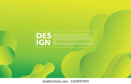 modern abstract background with fluid shape on gradient green color