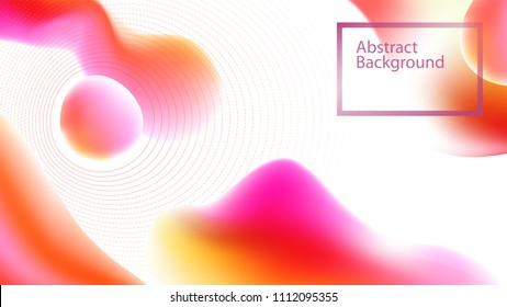 Modern abstract background with flying drops in space
