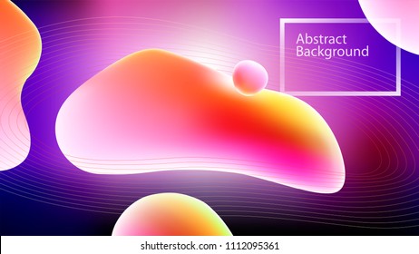 Modern abstract background with flying drops in space