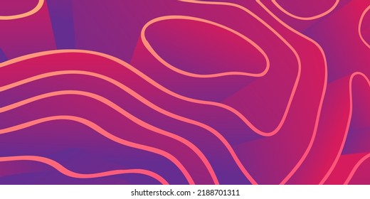 Modern abstract background. Futuristic waves as presentation wallpaper. Gradient wavy labyrinth for flyers, posters. Vector.