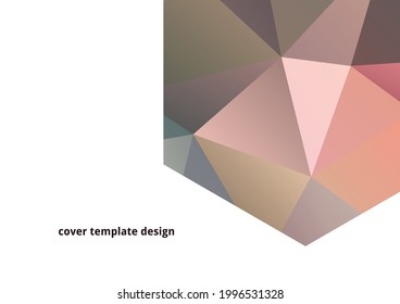 Modern abstract background. Geometric colored triangles. Business or technical presentation, app cover template. Vector illustration