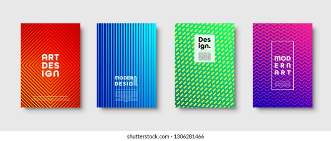 Modern abstract background with geometric shapes and lines. Colorful trendy minimal A4 template cover with acid colors and halftone gradient. EPS 10 vector illustration.