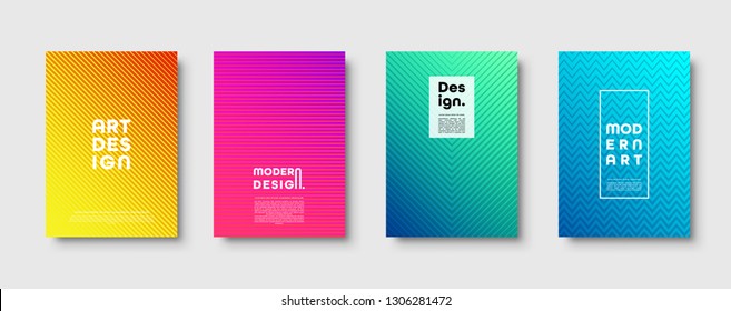 Modern abstract background with geometric shapes and lines. Colorful trendy minimal A4 template cover with acid colors and halftone gradient. EPS 10 vector illustration.