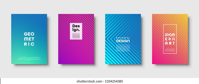Modern abstract background with geometric shapes and lines. Colorful trendy minimal A4 template cover with acid colors and halftone gradient. EPS 10 vector illustration.