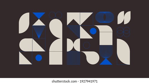 Fondo abstracto moderno con formas geométricas y texturas de medio tono. Patrón geométrico minimalista al estilo escandinavo. Elementos gráficos vectoriales de moda para su diseño único.