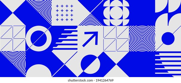 Fondo abstracto moderno con formas geométricas y texturas de medio tono. Patrón geométrico minimalista al estilo escandinavo. Elementos gráficos vectoriales de moda para su diseño único.