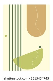 Fondo abstracto moderno. Fondo Abstractas con Formas geométricas. Estilización estilo Bauhaus. Cartel interior, portada de libro, folleto publicitario. Plantilla.
