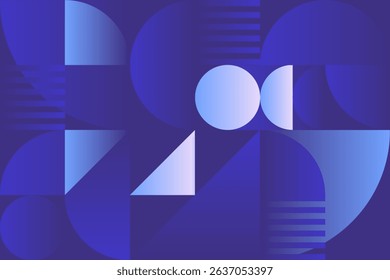Modern abstract background with geometric shapes and blue gradient colors. Perfect for contemporary designs, digital art, presentations, and website backgrounds.