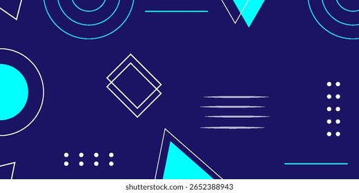 Fondo abstracto moderno con Formas geométricas en esquema de color azul y púrpura.