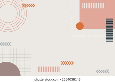 Fondo abstracto moderno con Formas geométricas y flechas