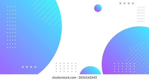Fundo abstrato moderno com formas geométricas em tons azuis e roxos. Ideal para modelos de design criativo e landing pages.