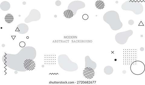 Fondo abstracto moderno con Formas geométricas y patrones en negro y gris sobre blanco con diseño y arte y estilo y Plantilla y textura y minimalista y creativo