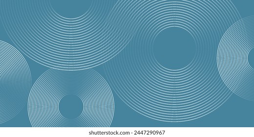 Modern abstract background. Glossy white gradient circle lines. Minimal geometric pattern. Simple graphic element. Futuristic concept. vector
