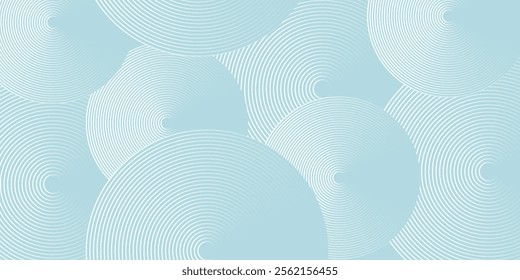 Modern abstract background. Glossy white gradient circle lines. Minimal geometric pattern. Simple graphic elements. Futuristic concept