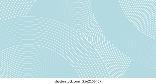 Modern abstract background. Glossy white gradient circle lines. Minimal geometric pattern. Simple graphic elements. Futuristic concept