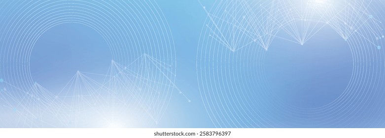 Modern abstract background. Glossy white gradient circle lines. Minimal geometric pattern. Simple graphic elements. Futuristic concept. Suitable for