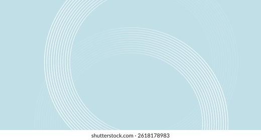 Fundo abstrato moderno. Linhas de círculo de gradiente branco brilhante. Padrão geométrico mínimo. Elementos gráficos simples. Conceito futurista. vetor