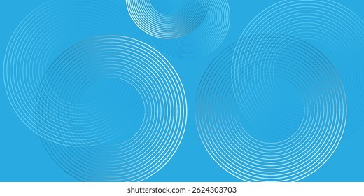 Modern abstract background. Glossy white gradient circle lines. Minimal geometric pattern. Simple graphic elements. Futuristic concept. vector illustration