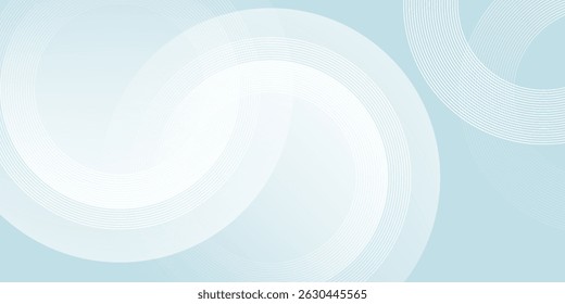 Modern abstract background. Glossy white gradient circle lines. Minimal geometric pattern. Simple graphic elements. Futuristic concept. Suitable for cover, poster, banner, brochure.