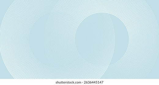 Modern abstract background. Glossy white gradient circle lines. Minimal geometric pattern.