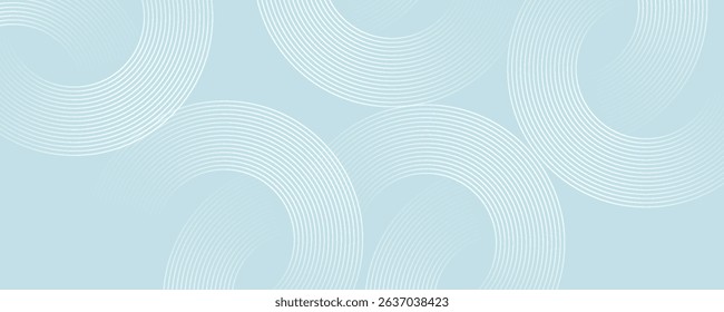 Modern abstract background. Glossy white gradient circle lines. Minimal geometric pattern. Simple graphic elements. Futuristic concept. Suitable for cover, poster, banner, brochure, eps10.