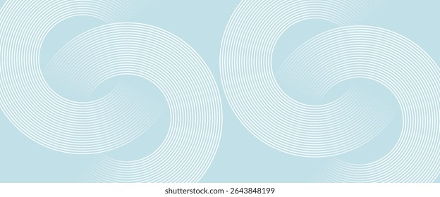 Fondo abstracto moderno. Líneas circulares degradadas blancas brillantes. Patrón geométrico mínimo. Elementos gráficos simples. Concepto futurista. Conveniente para la cubierta, cartel, Anuncio, folleto, eps10.