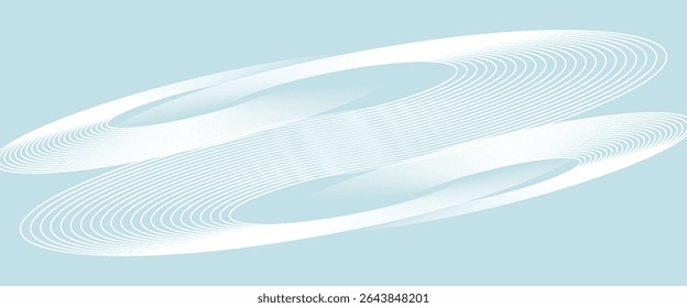 Modern abstract background. Glossy white gradient circle lines. Minimal geometric pattern.