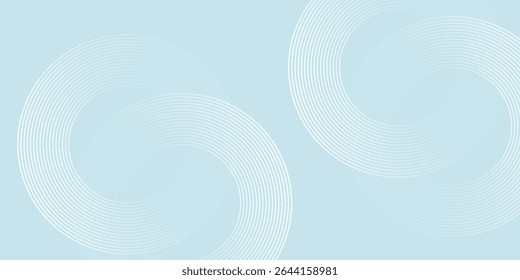 Modern abstract background. Glossy white gradient circle lines. Minimal geometric pattern. Simple graphic elements