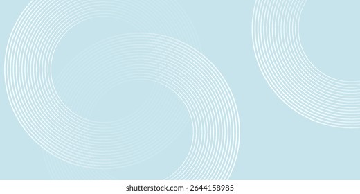 Fondo abstracto moderno. Líneas circulares degradadas blancas brillantes. Patrón geométrico mínimo. Elementos gráficos simples