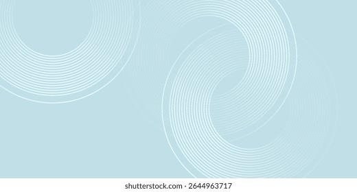Modern abstract background. Glossy white gradient circle lines. Minimal geometric pattern. Simple graphic elements art good nice natural