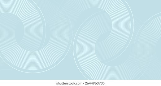 Modern abstract background. Glossy white gradient circle lines. Minimal geometric pattern. Simple graphic elements art good nice