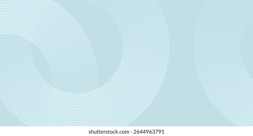 Modern abstract background. Glossy white gradient circle lines. Minimal geometric pattern. Simple graphic elements art
