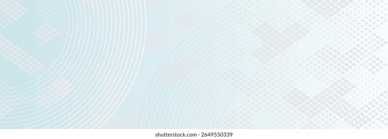 Modern abstract background. Glossy white gradient circle lines. Minimal geometric pattern. Simple graphic elements. Futuristic concept. Suitable for cover, poster, banner, brochure