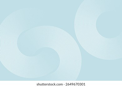 Fondo abstracto moderno. Líneas circulares degradadas blancas brillantes. Patrón geométrico mínimo. Elementos gráficos simples. Concepto futurista. Conveniente para la cubierta, cartel, Anuncio, folleto.