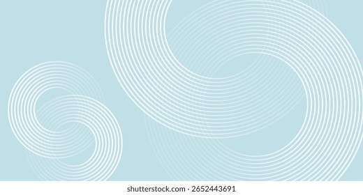 Modern abstract background. Glossy white gradient circle lines. Minimal geometric pattern.
