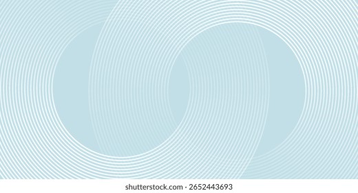Modern abstract background. Glossy white gradient circle lines. Minimal geometric pattern.