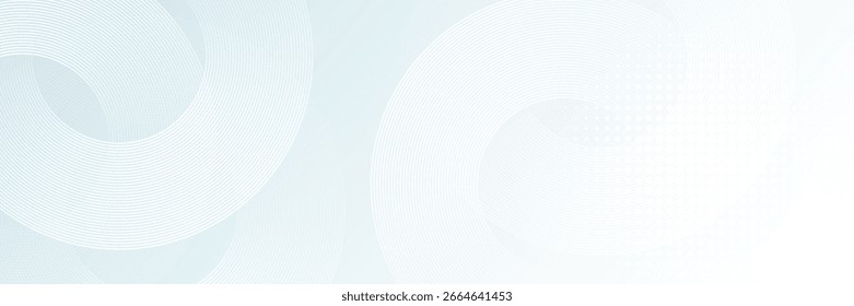 Modern abstract background. Glossy white gradient circle lines. Minimal geometric pattern. Simple graphic elements. Futuristic concept. Suitable for cover, poster, banner, brochure, eps10.