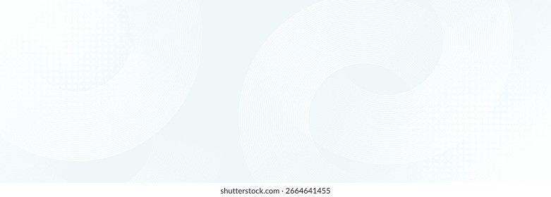 Fondo abstracto moderno. Líneas circulares degradadas blancas brillantes. Patrón geométrico mínimo. Elementos gráficos simples. Concepto futurista. Conveniente para la cubierta, cartel, Anuncio, folleto, eps10.