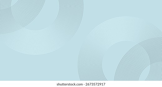 Modern abstract background. Glossy white gradient circle lines. Minimal geometric pattern. Simple graphic elements. Futuristic concept. Suitable for cover, poster, banner, brochure, Modern.