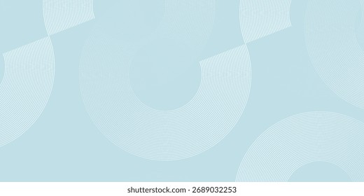 Fundo abstrato moderno. Linhas de círculo de gradiente branco brilhante. Padrão geométrico mínimo. Elementos gráficos simples. Conceito futurista. Adequado para capa cartaz banner brochura eps10.