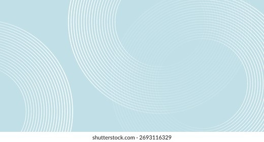 Moderner abstrakter Hintergrund. Glänzend weiße Farbverlauf-Kreislinien. Minimales geometrisches Muster. Einfache grafische Elemente. Futuristisches Konzept. Geeignet für Cover, Poster, Banner, Broschüre, eps10.