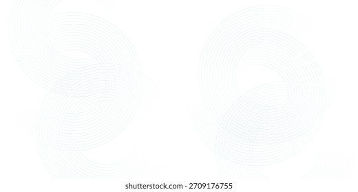 Modern abstract background. Glossy white gradient circle lines. Minimal geometric pattern. Simple graphic elements. Futuristic concept. Suitable for cover, poster, banner, brochure,