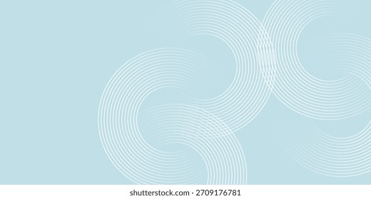 Modern abstract background. Glossy white gradient circle lines. Minimal geometric pattern. Simple graphic elements. Futuristic concept. Suitable for cover, poster, banner, brochure,