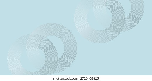 Modern abstract background. Glossy white gradient circle lines. Minimal geometric pattern. Simple graphic elements. Futuristic concept. Suitable for cover, poster, banner, brochure, Modern.